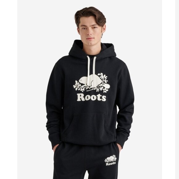 *SOLD* ROOTS | Original Kanga Hoodie black mens Sz S - Picture 1 of 7